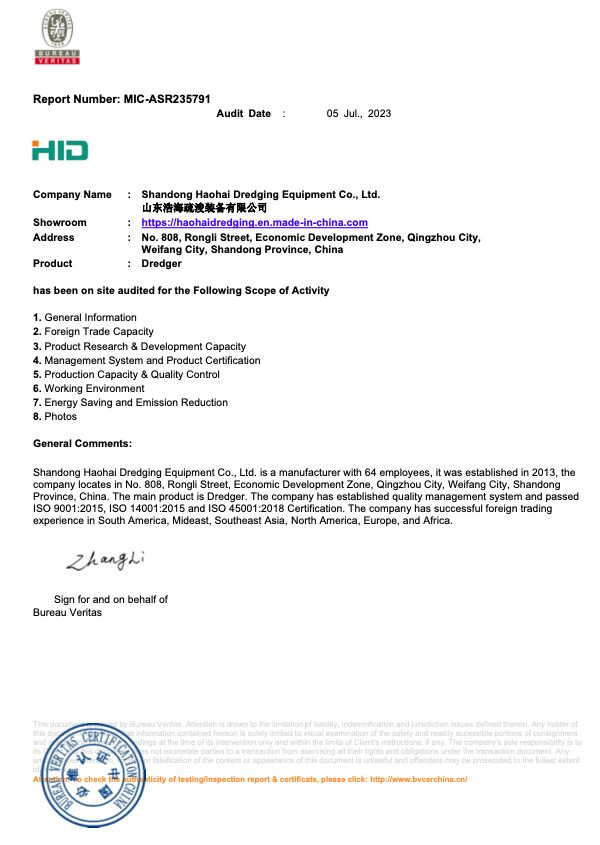 HID-Werft ist von BV zertifiziert