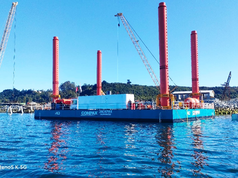 Piattaforma autoelevante personalizzata per chiatta sollevabile da 600 tonnellate in vendita