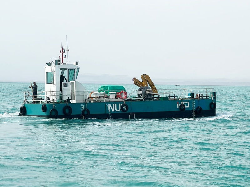 Rimorchiatore in acciaio multifunzione, nave di supporto per progetti di dragaggio