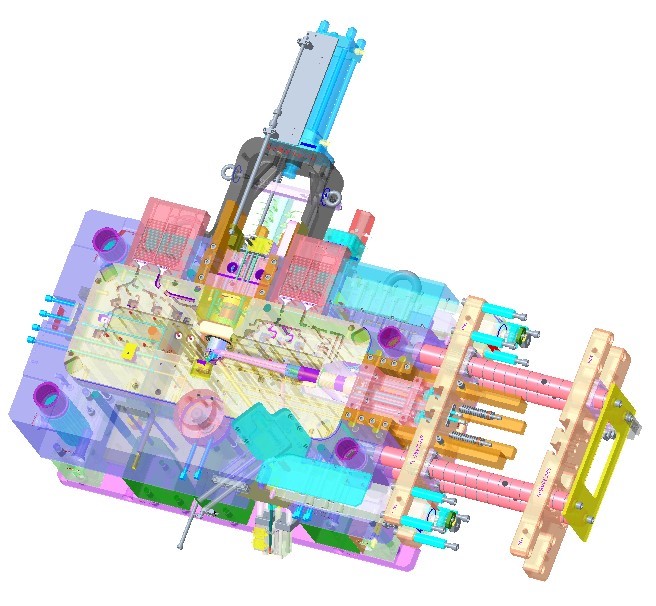 Mould for oil filter cooler