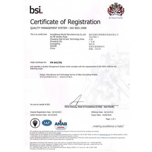 BSI ISO9001 Certification