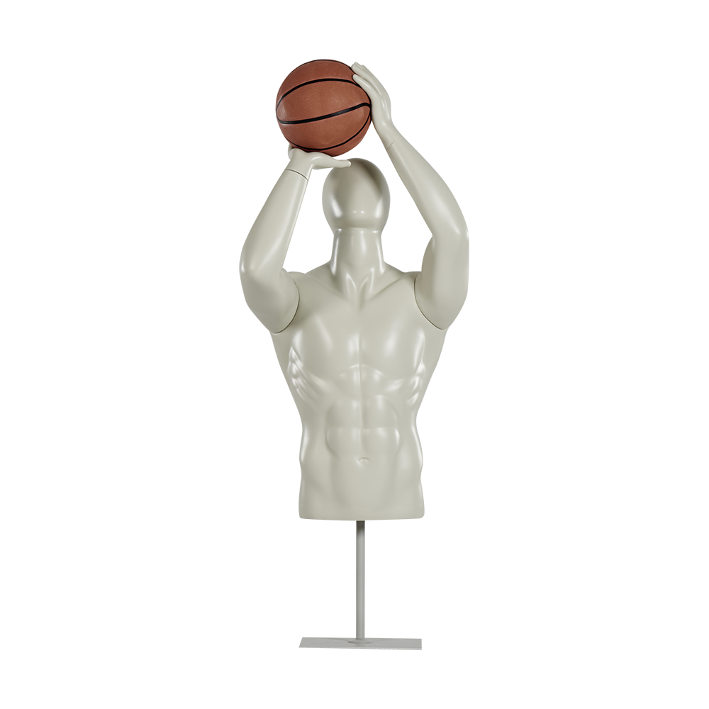 Hombre Medio Cuerpo Tiro Maniquí Baloncesto Torso Espalda Completa