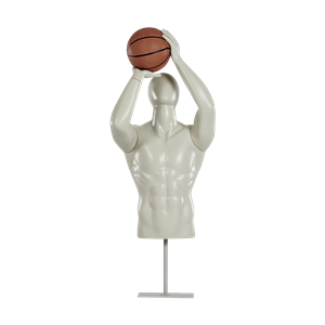 Masculino meio corpo tiro basquete manequim torso costas completas
