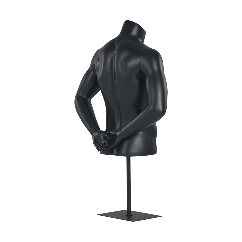 Full Back hand black male Torso Mannequin