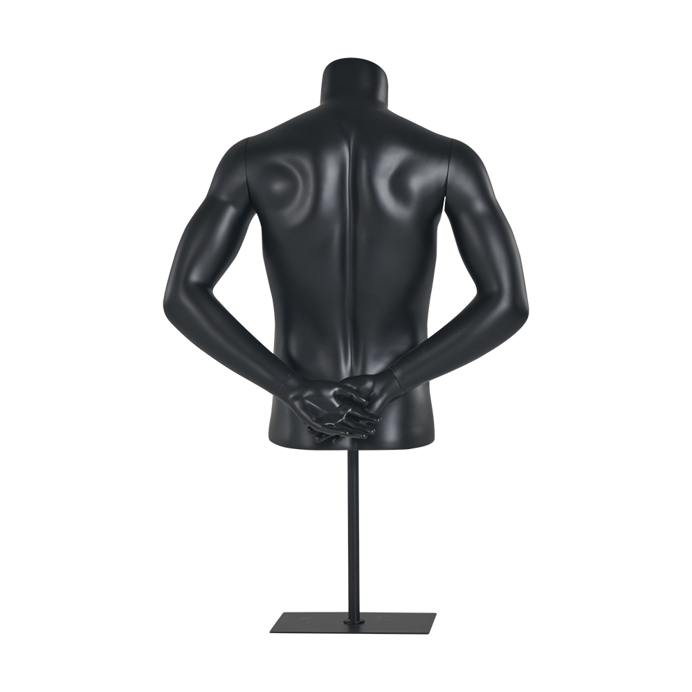 Full Back hand black male Torso Mannequin
