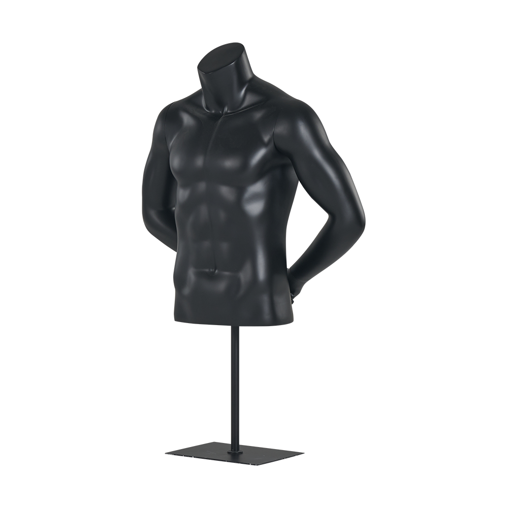 Full Back hand black male Torso Mannequin