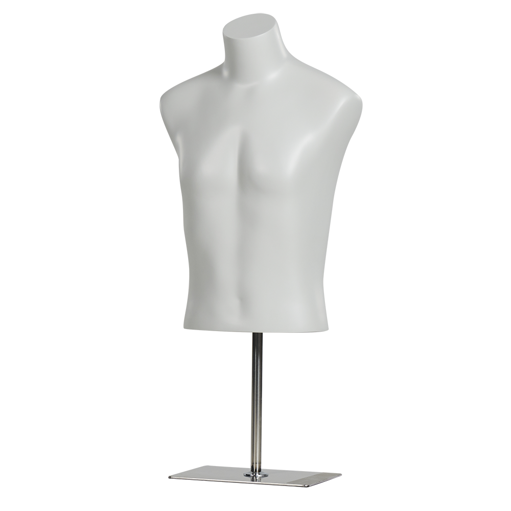 Store Window Fiberglass Half Body Male Mannequins