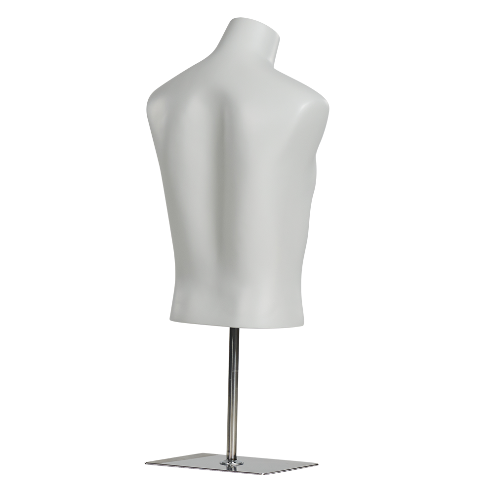 Store Window Fiberglass Half Body Male Mannequins