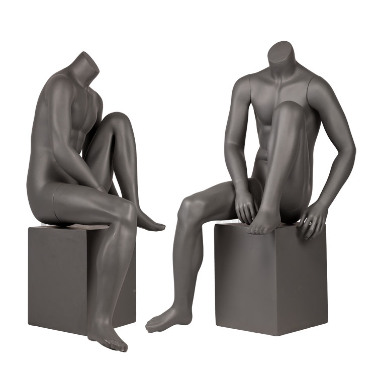 Retail Store Headless Male Athletic sitting down Mannequins