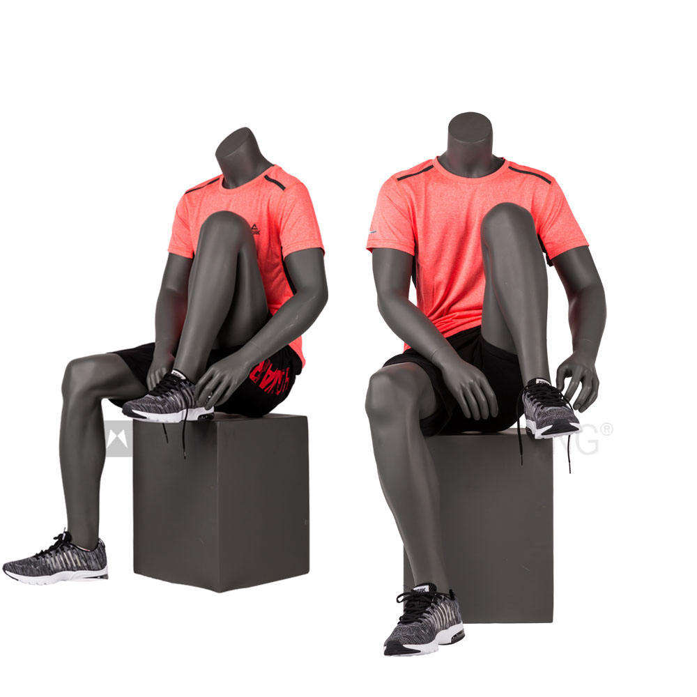 Retail Store Headless Male Athletic sitting down Mannequins