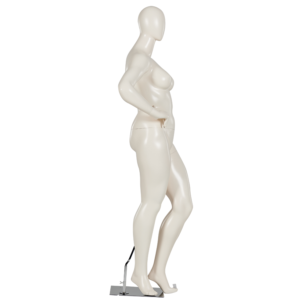 Plus Size Full Body Female Mannequin with Hand on Hip