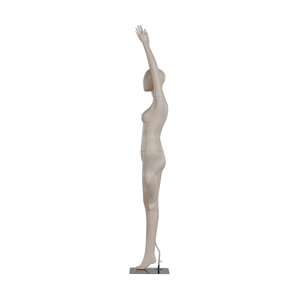Female Mannequin in Tree Pose Yoga Stretch