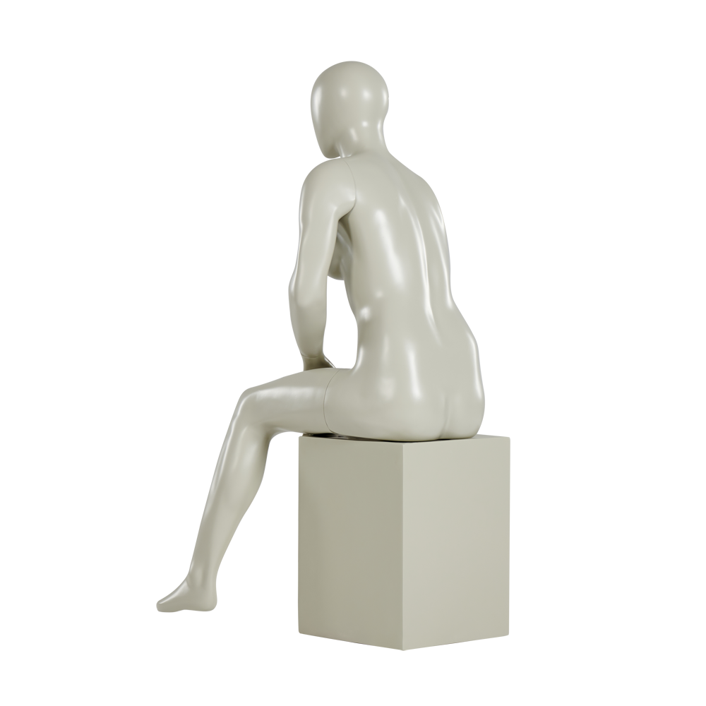 Fiberglass Display Sitting Female Mannequin