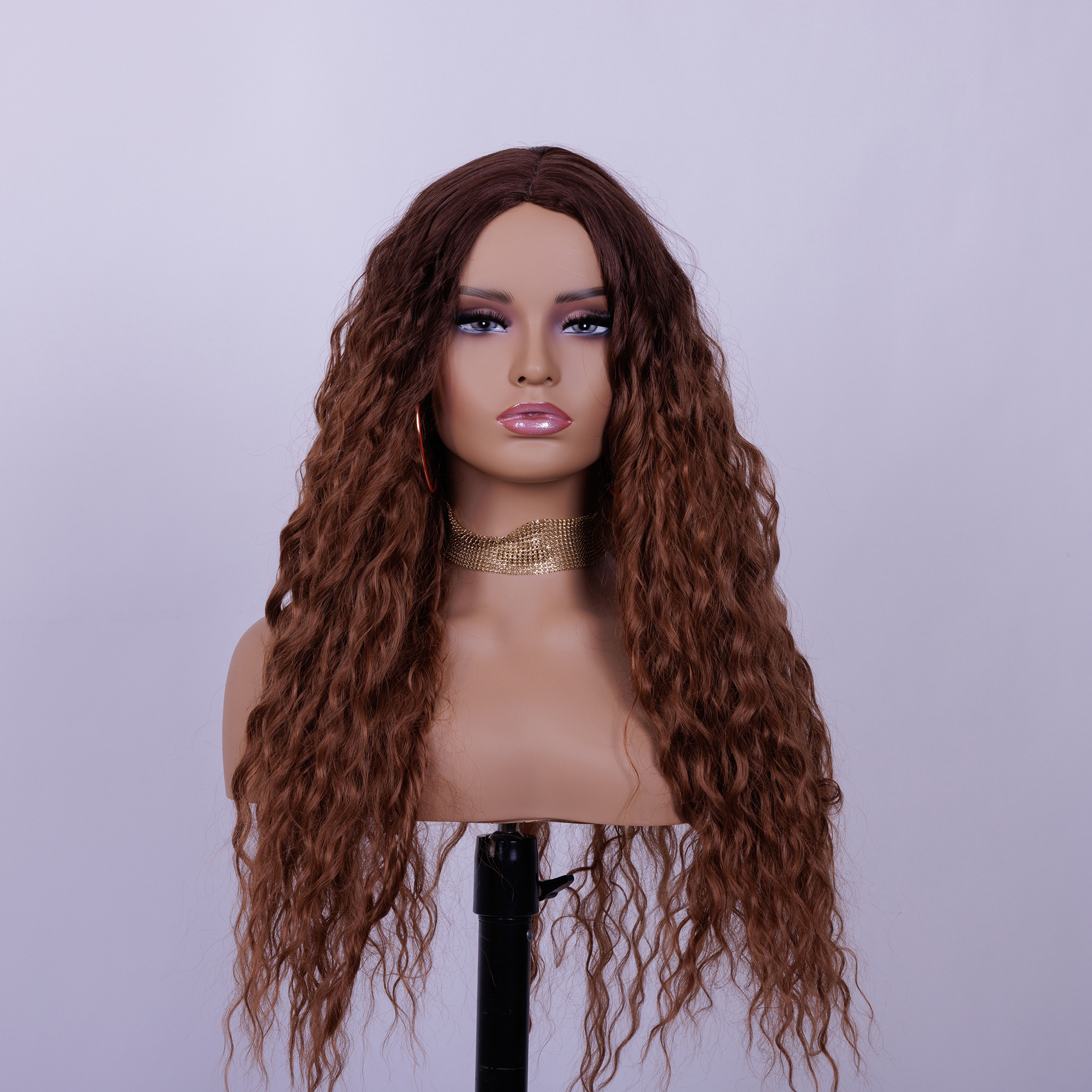 Realistic Female Mannequin Head with Shoulder Manikin PVC Head Bust Wig Head Stand