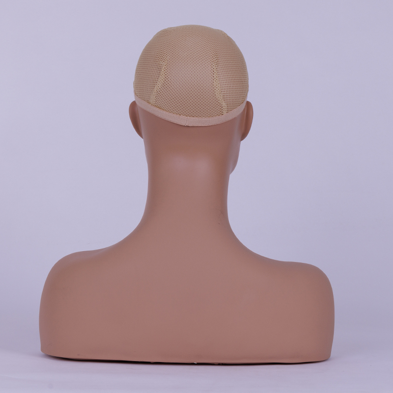 Realistic Female Mannequin Head with Shoulder Manikin PVC Head Bust Wig Head Stand