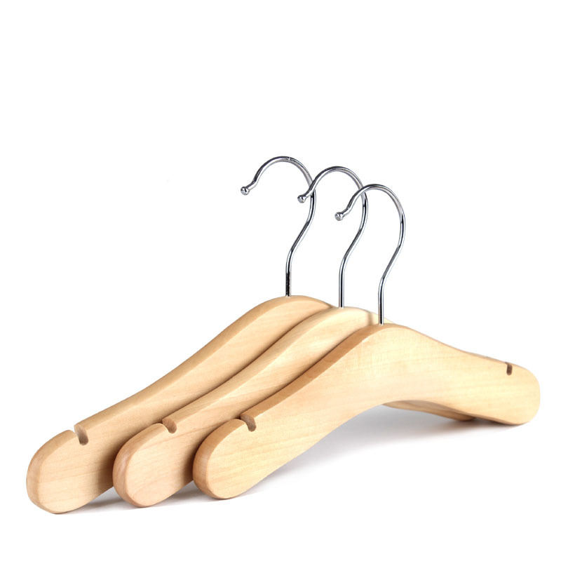 Baby's Wooden Top Hanger with Chrome Hook