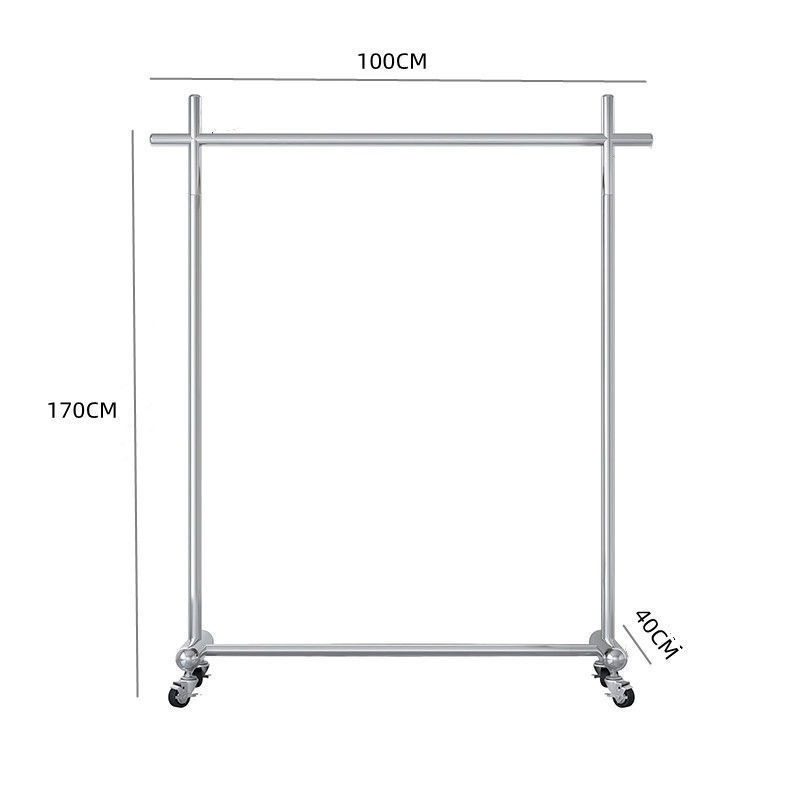 Metal Clothing Rack Standing Garment Rack Boutique Rolling Display Rack