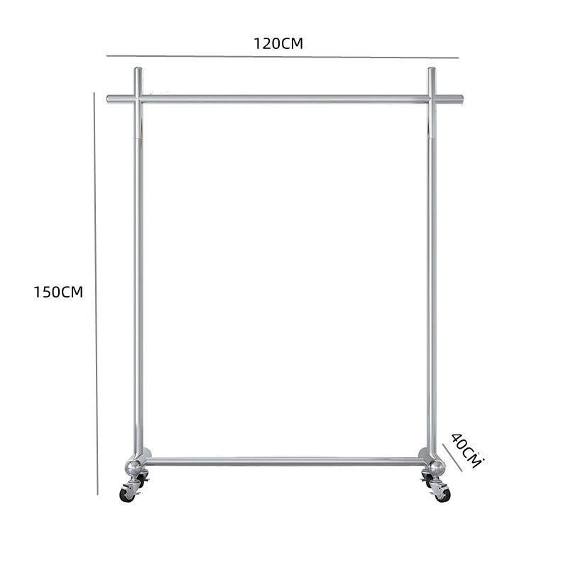 Metal Clothing Rack Standing Garment Rack Boutique Rolling Display Rack