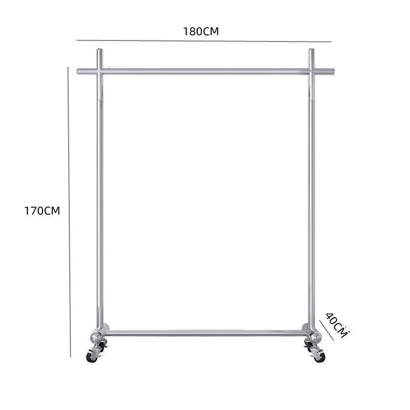 Metal Clothing Rack Standing Garment Rack Boutique Rolling Display Rack