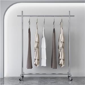 Металлическая вешалка для одежды Стоящая стойка для одежды Бутик Роликовая витрина