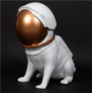 Realistische Hundeschaufensterpuppe aus Chrom