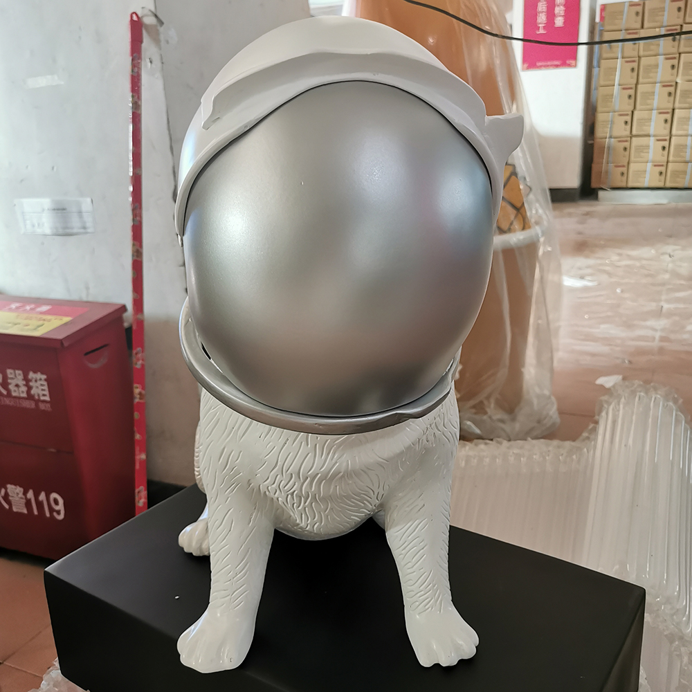 Realistic Chrome Dog Mannequin