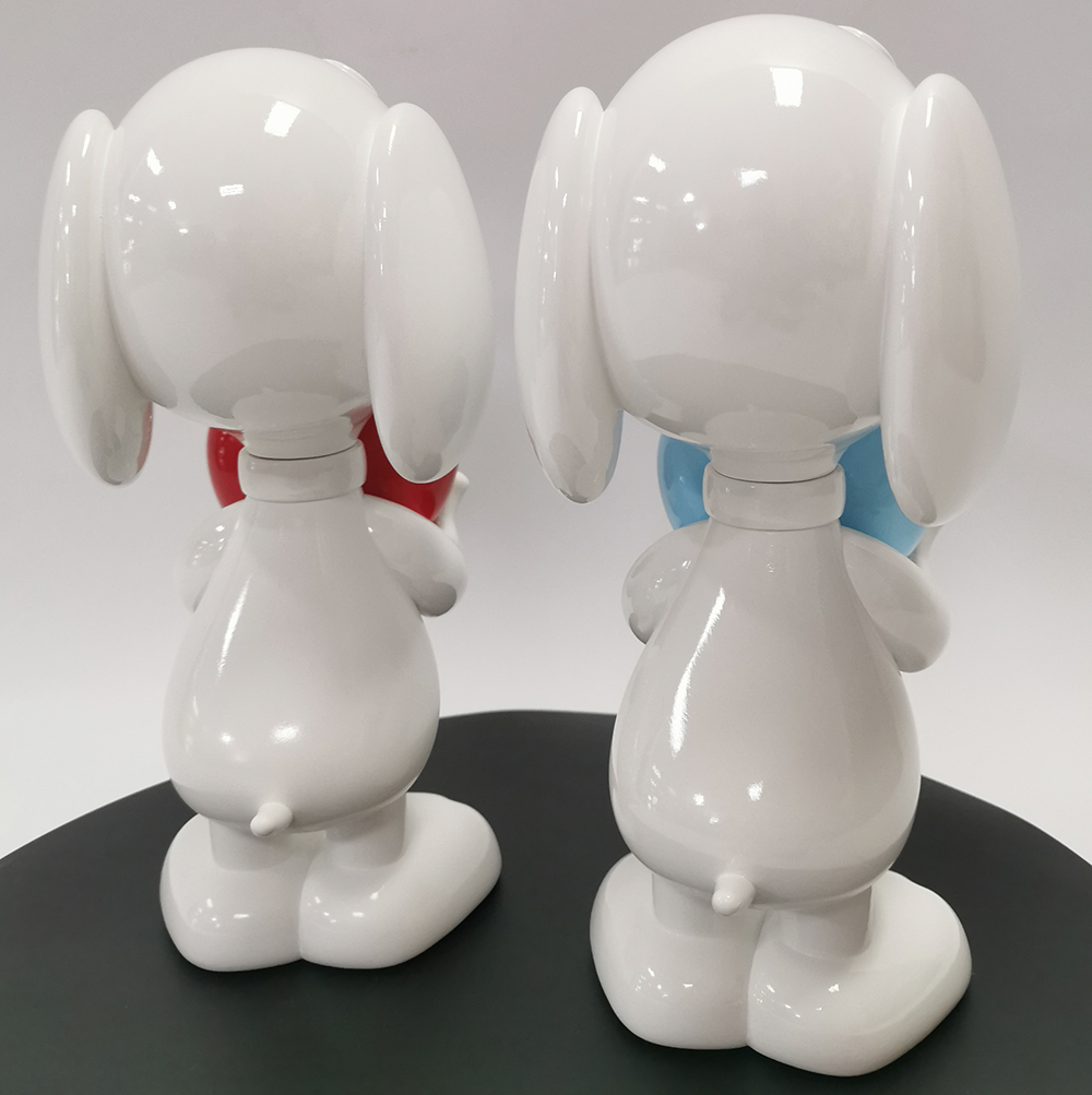 Snoopy Heart cartoon design fiberglass statue art design
