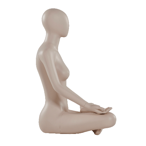 Curvy Female Yoga Sitting Mannequin