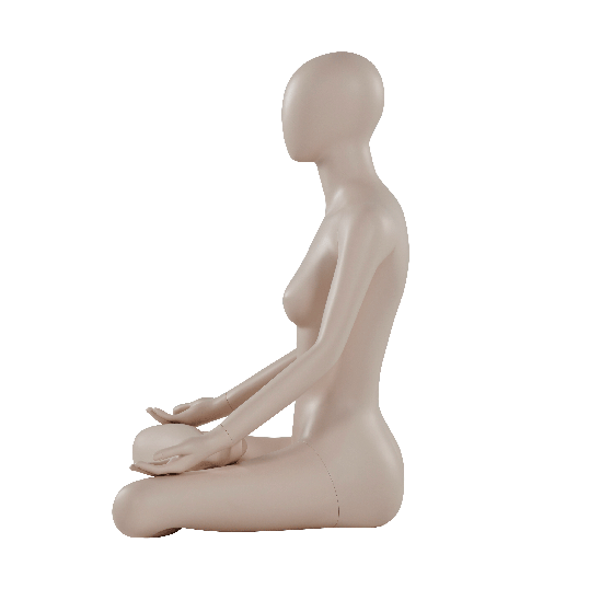 Curvy Female Yoga Sitting Mannequin