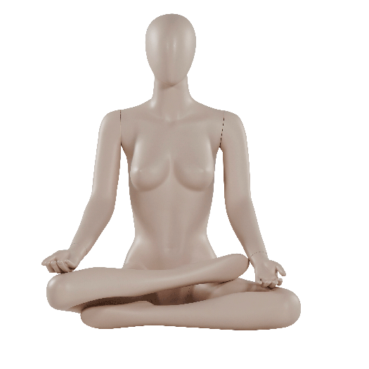 Curvy Female Yoga Sitting Mannequin