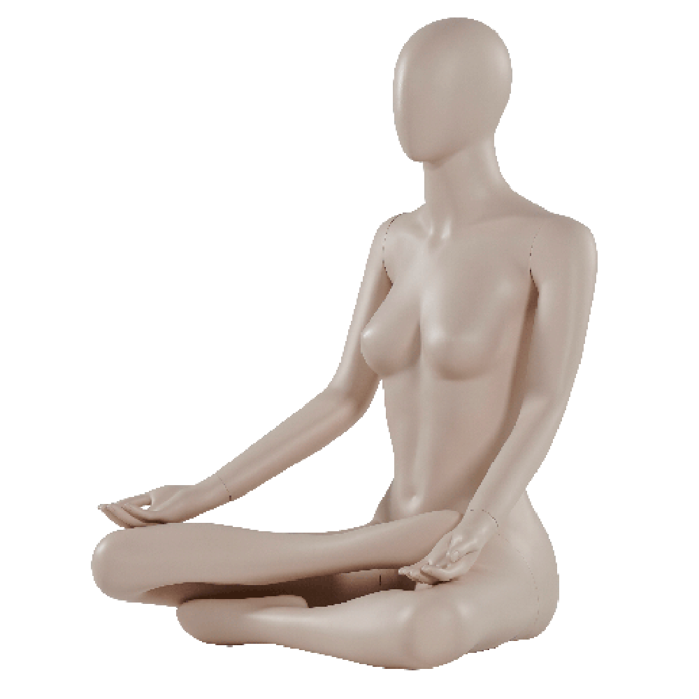 Curvy Female Yoga Sitting Mannequin