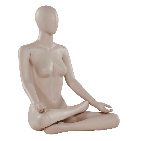 Curvy Female Yoga Sitting Mannequin