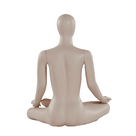 Curvy Female Yoga Sitting Mannequin