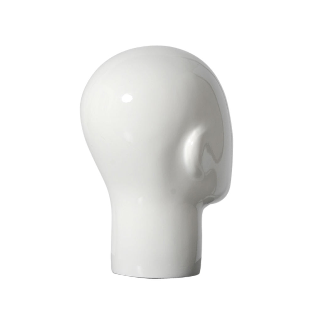 Asian Glossy White Abstract Male Torso Fiberglass head