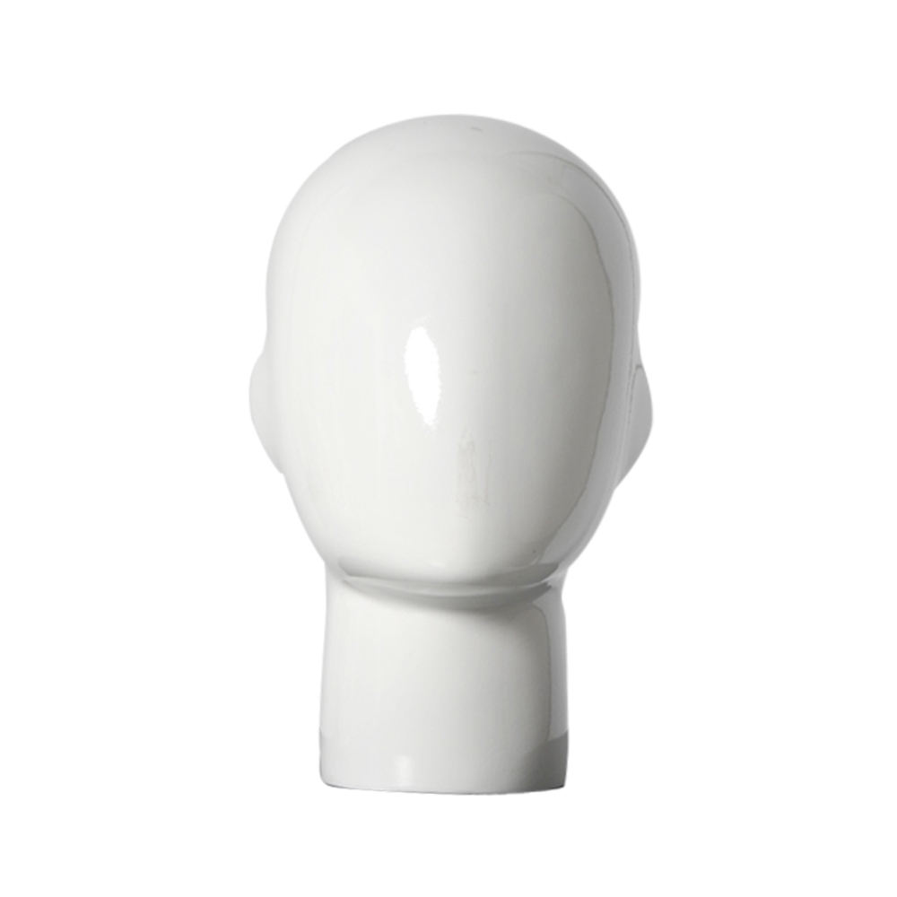 Asian Glossy White Abstract Male Torso Fiberglass head