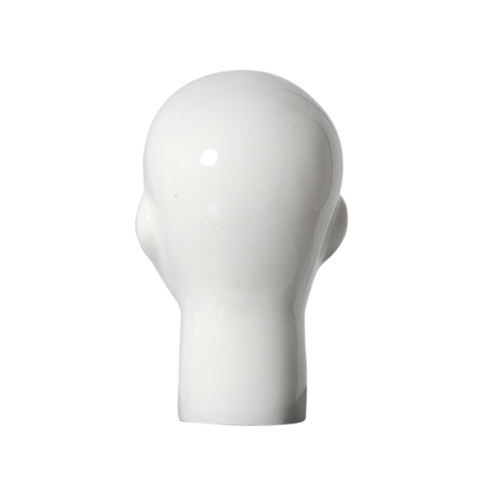 Asian Glossy White Abstract Male Torso Fiberglass head