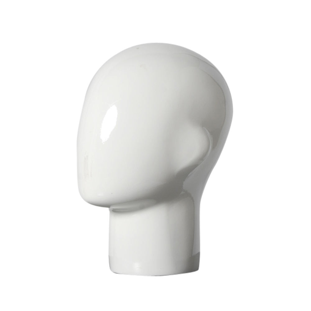 Asian Glossy White Abstract Male Torso Fiberglass head