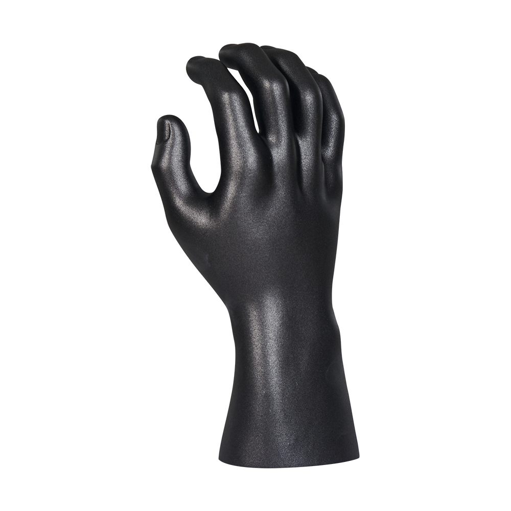 Black Plastic Male Realistic Mannequin Hand For Glove Display
