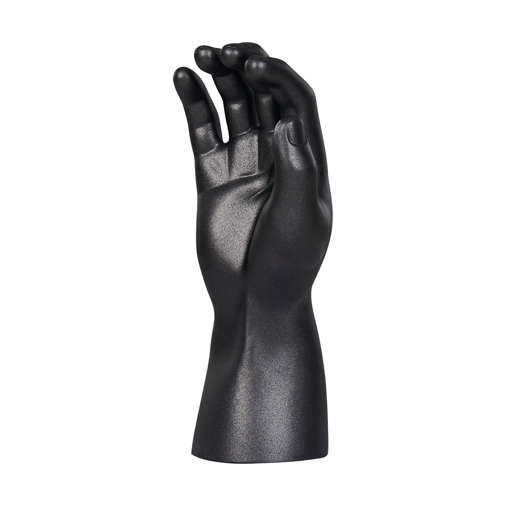 Black Plastic Male Realistic Mannequin Hand For Glove Display