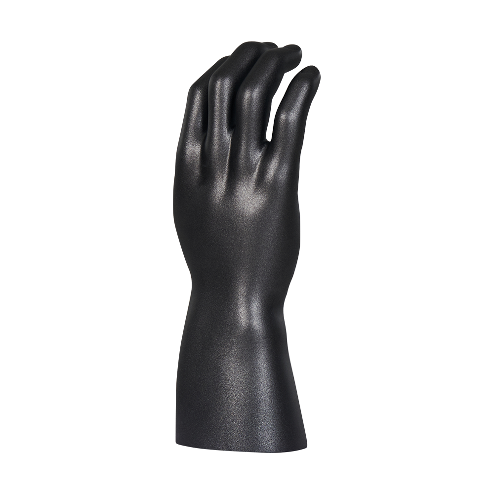 Black Plastic Male Realistic Mannequin Hand For Glove Display