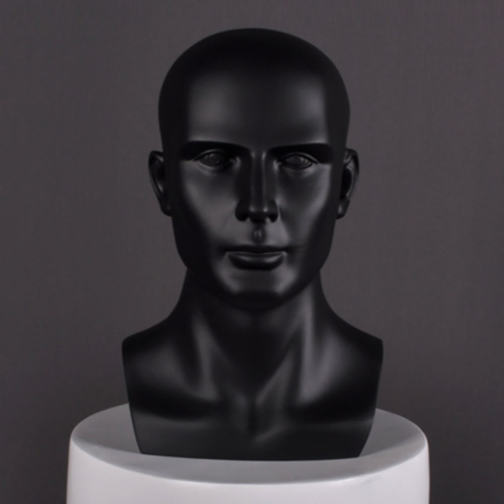 Cheap Custom Fiberglass Display Male Realistic Mannequin Heads For Cap