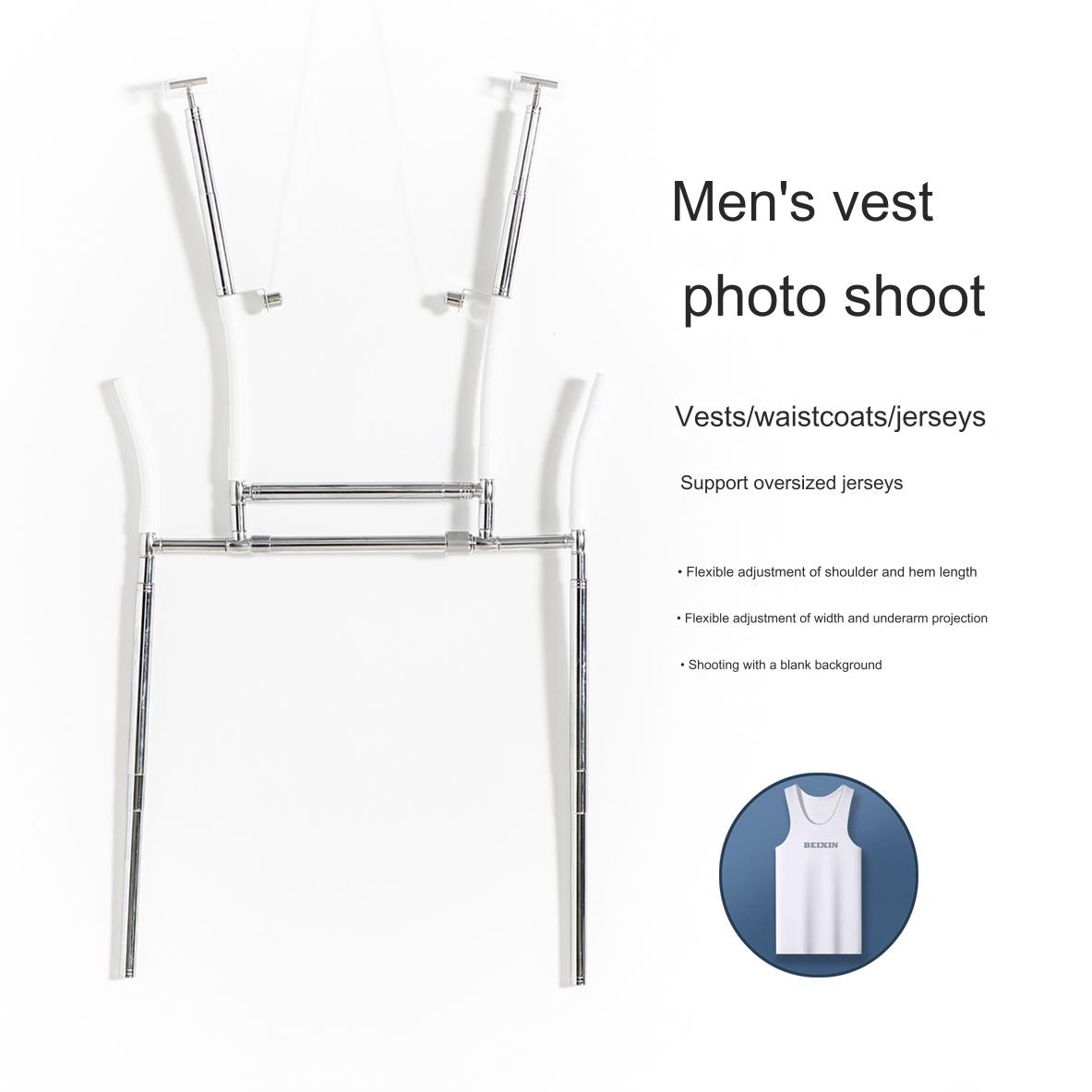 Men's vest hollowed out shooting modeling hanger