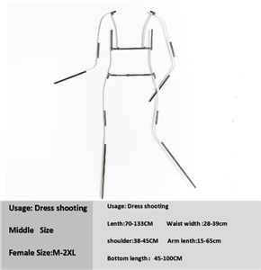 Clothing Display racks with adjustable Metal parts for invisibility shooting dress