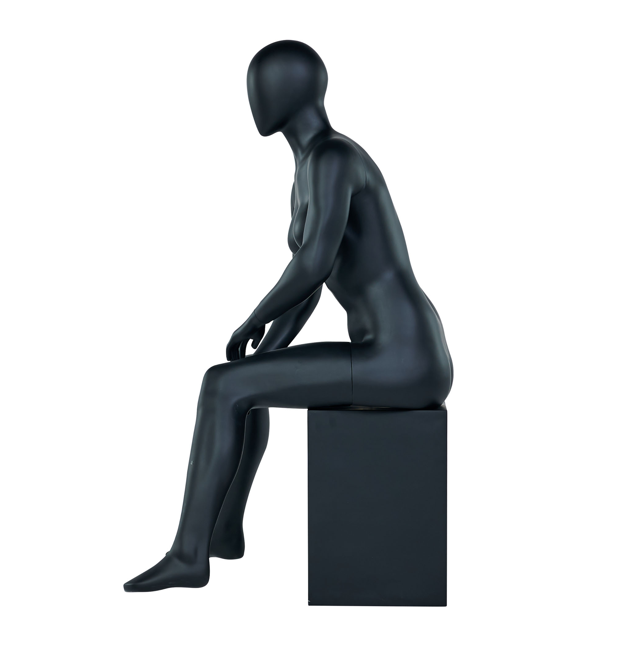 Fiberglass Display Sitting Female Mannequin