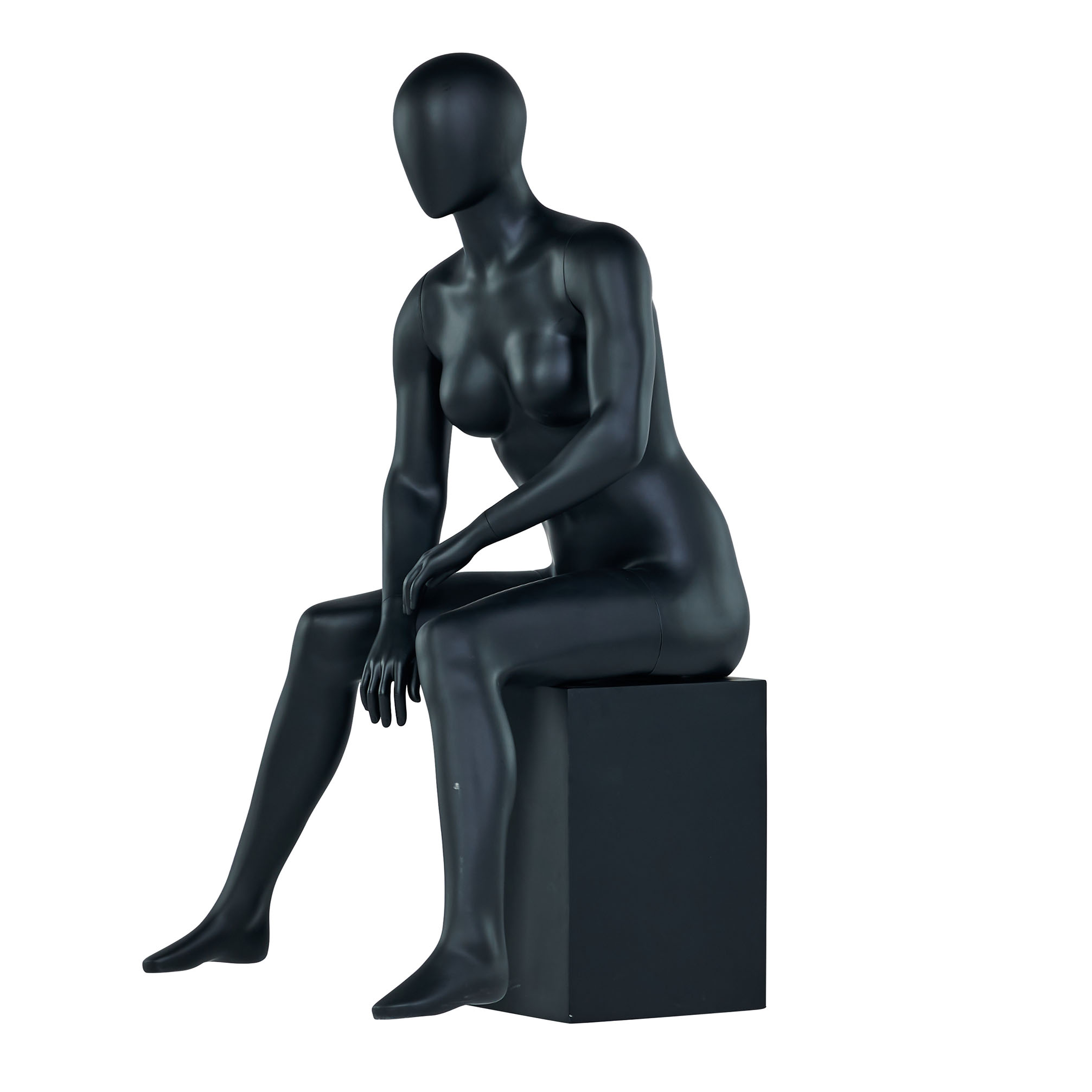 Fiberglass Display Sitting Female Mannequin