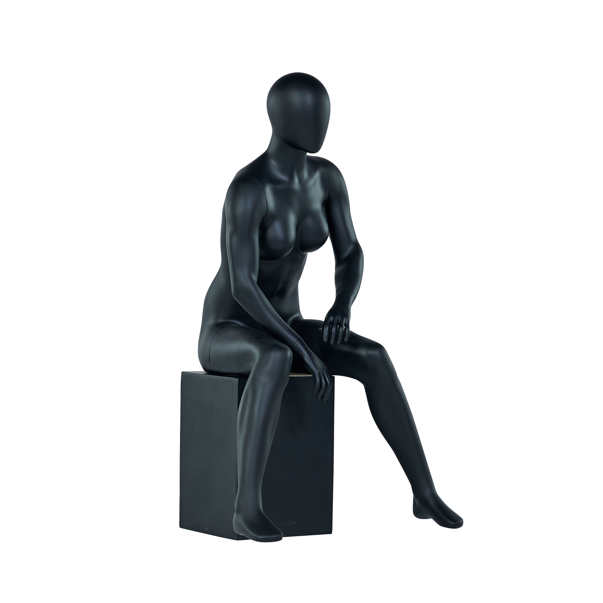 Fiberglass Display Sitting Female Mannequin
