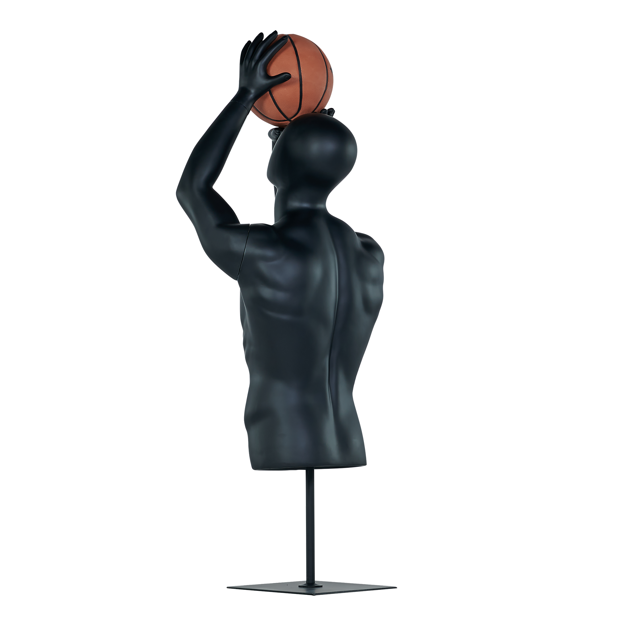 Male Half Body Shot Basketball Mannequin Torso Full Back