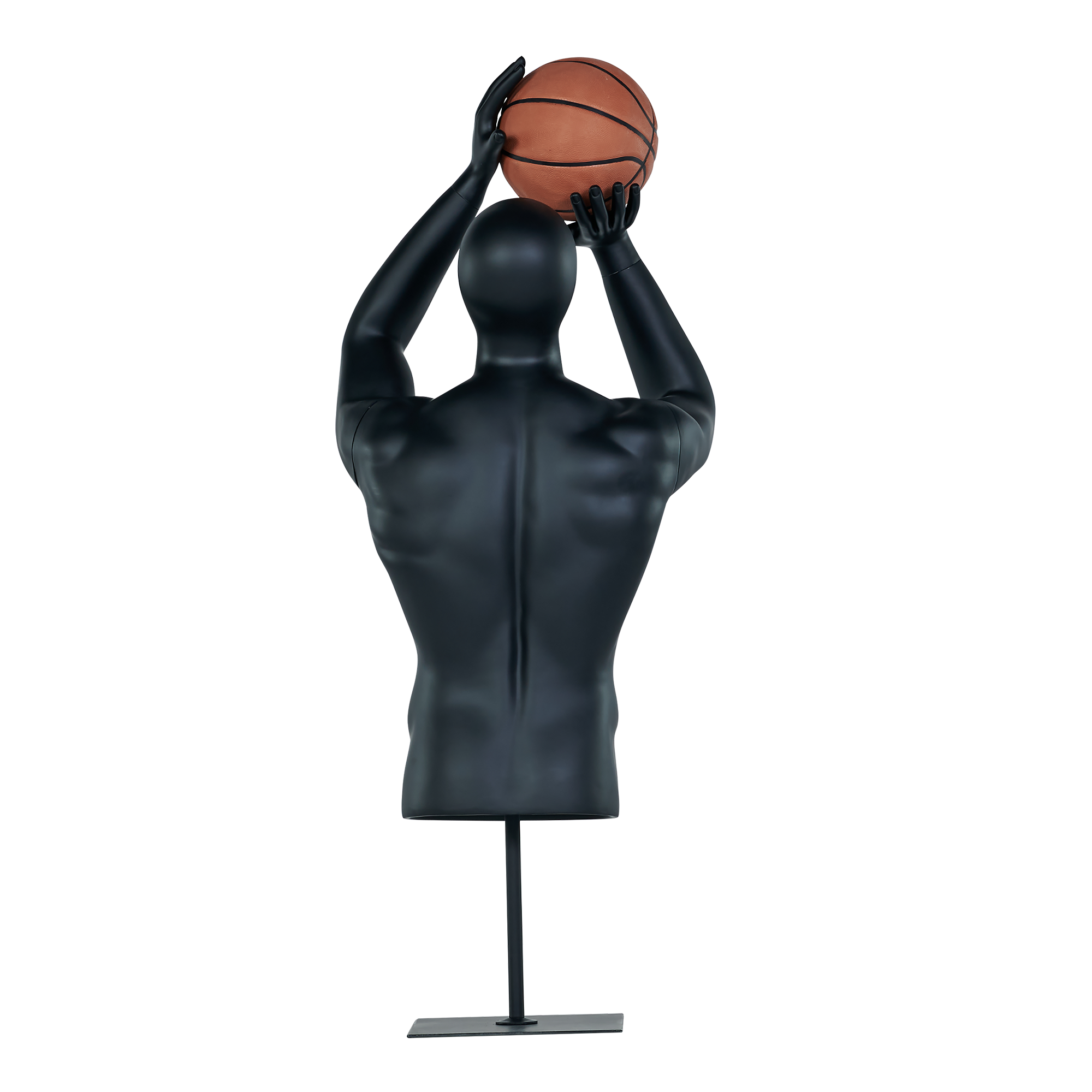 Male Half Body Shot Basketball Mannequin Torso Full Back