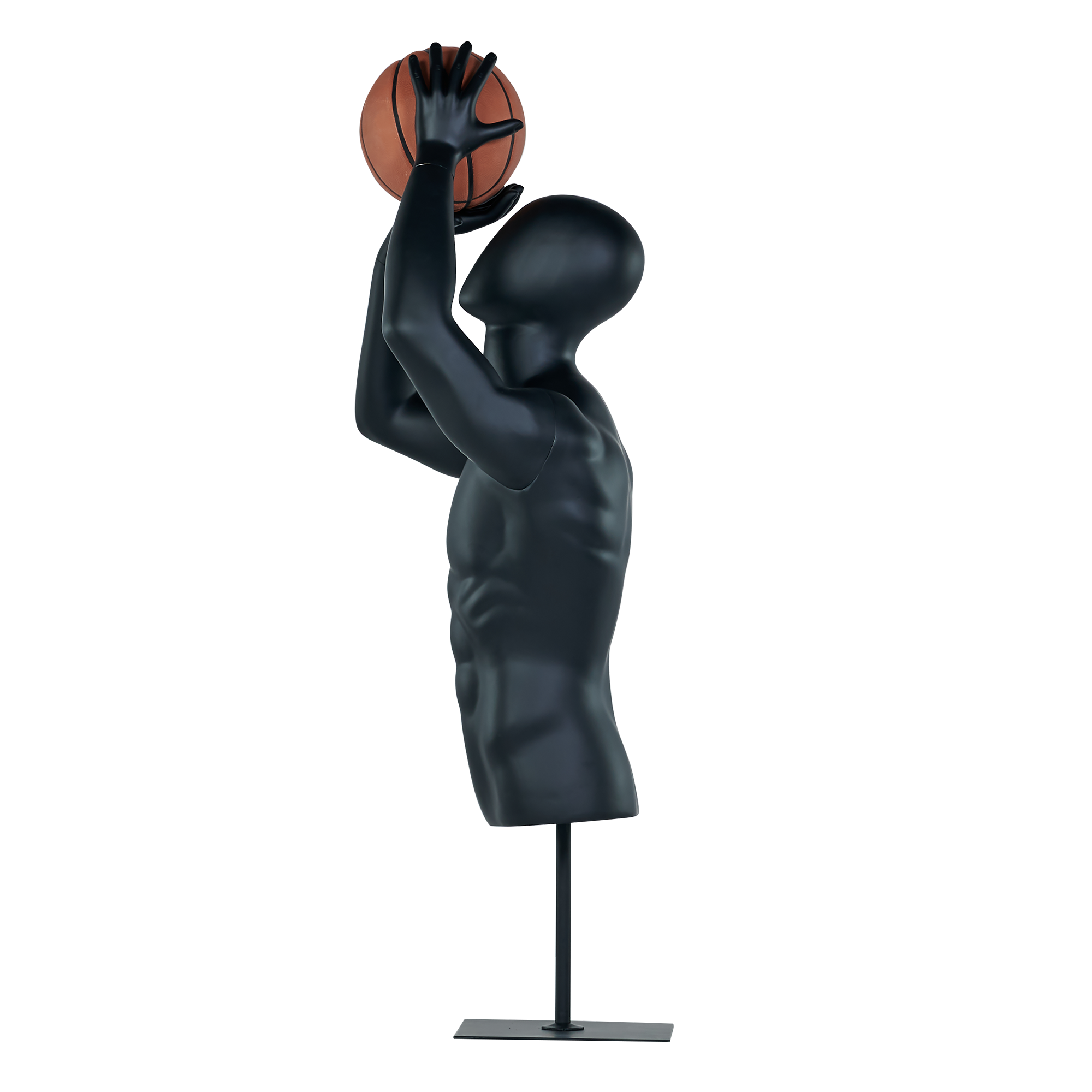 Male Half Body Shot Basketball Mannequin Torso Full Back