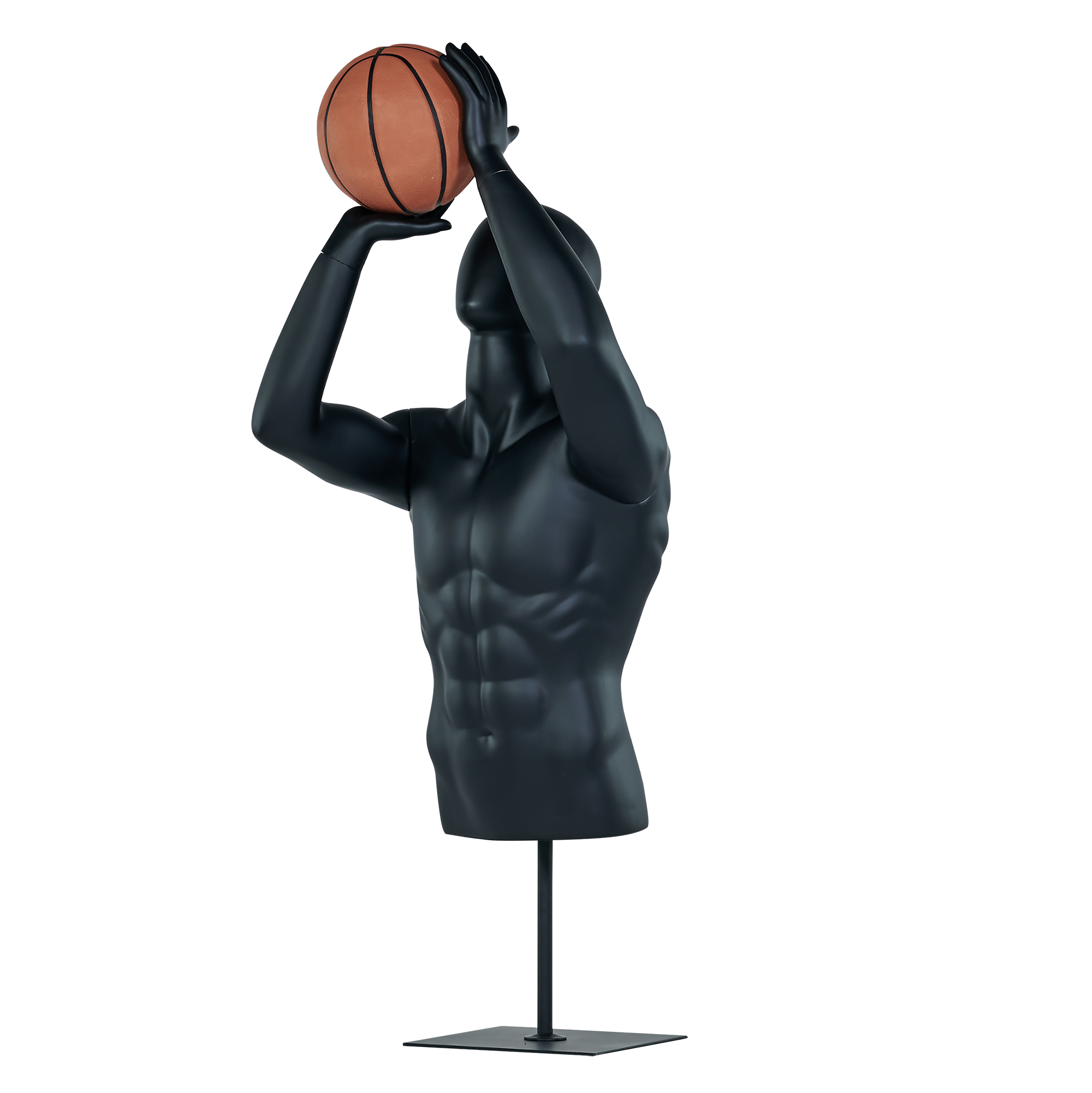 Male Half Body Shot Basketball Mannequin Torso Full Back